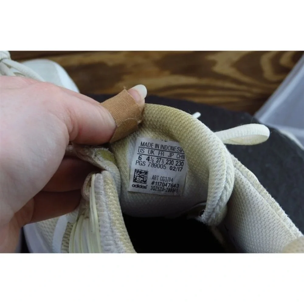 Adidas Women Running Shoes‎ Size 6 Lightweight Off White Fabric Comfort - Picture 7 of 9